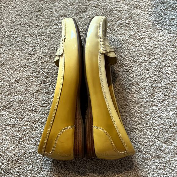Franco Sarto Keen Yellow Ombre Leather Loafers Women's Size 7.5 Easy On & Off - Picture 8 of 11